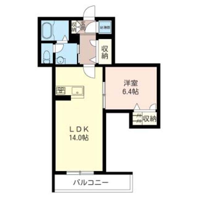 シャイニングK-III(1LDK/3階)の間取り写真