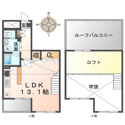 ヴェル・ドミールI(ワンルーム/3階)の間取り写真