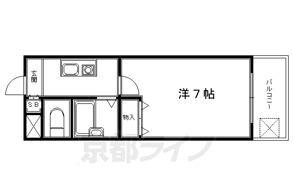 シューパレス(1K/1階)の間取り写真