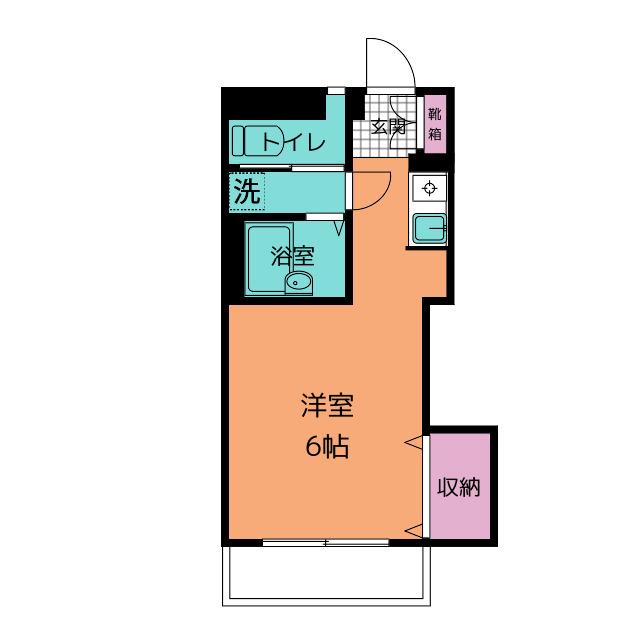 山口第一ビル(ワンルーム/4階)の間取り写真