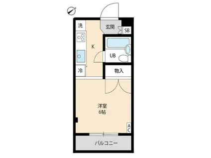 ホワイトローズ(1K/3階)の間取り写真