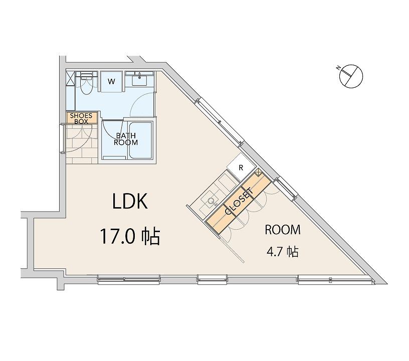 エスセナーリオ三田(1LDK/2階)の間取り写真