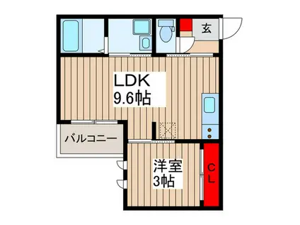REGALEST 大和田(1LDK/1階)の間取り写真