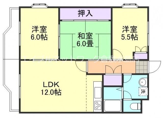 ニューマリッチ有楽 I(3LDK/4階)の間取り写真