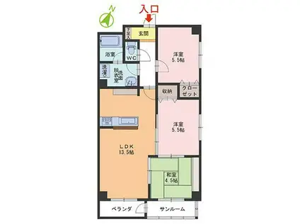 アヴァンティ(3LDK/1階)の間取り写真