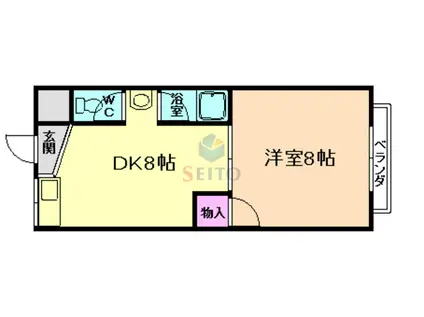 イワタバコ苑(1DK/2階)の間取り写真