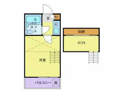 セリバシ笹塚(1K/2階)の間取り写真