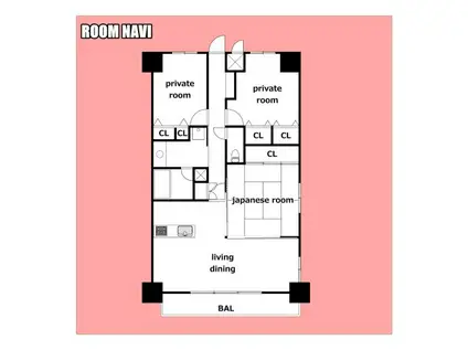 ライオンズマンション佐古六番町(3LDK/9階)の間取り写真