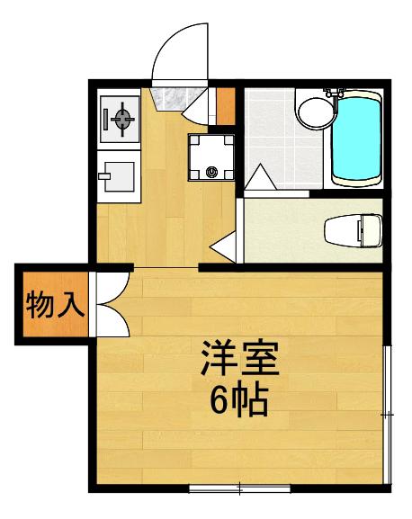 森メゾン(1K/1階)の間取り写真