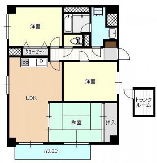 セントヒルズ(3LDK/3階)の間取り写真