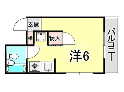 レジデンシア甲子園口(ワンルーム/3階)の間取り写真