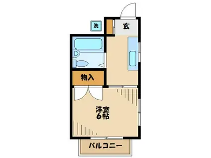 メゾンTR(1K/1階)の間取り写真