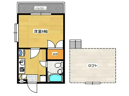 フローレンス仲町A棟(1K/2階)の間取り写真