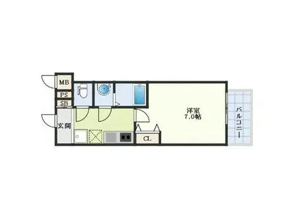 リヴィアス大阪ヴェリテ(1K/5階)の間取り写真