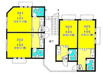 アークヒル佐貫(ワンルーム/2階)の間取り写真
