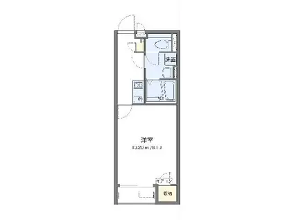 クレイノドラジェ(1K/2階)の間取り写真