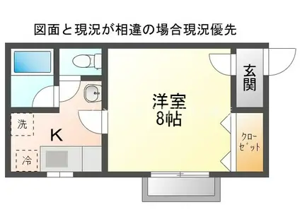 エステート(1K/1階)の間取り写真