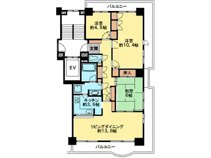 パークシティ金沢八景E棟(3LDK/8階)の間取り写真