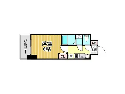 アドバンス神戸ラシュレ(1K/3階)の間取り写真