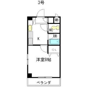 レージュ ウエスト(1K/1階)の間取り写真