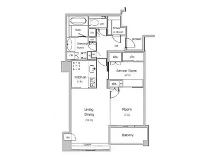 ザ・神宮前レジデンス(1SLDK/5階)の間取り写真