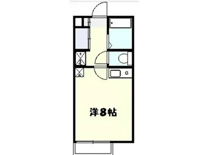 ティアラ(ワンルーム/2階)の間取り写真