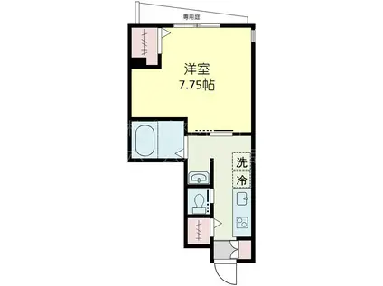 ベル・フルール(1K/1階)の間取り写真