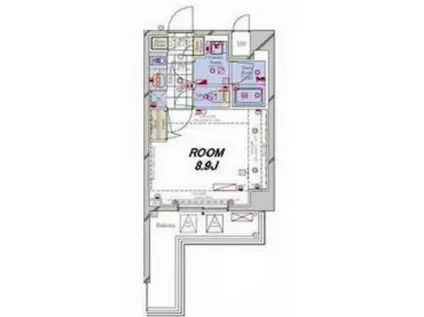 コンシェリア芝公園マスターズヴィラ(1K/10階)の間取り写真