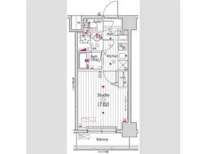 ガーラ・ステージ横濱関内(1K/8階)の間取り写真
