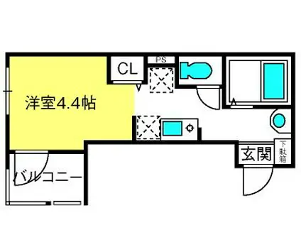 MELDIA上峰4丁目(ワンルーム/2階)の間取り写真