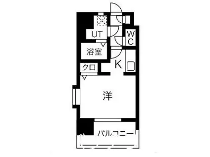 メイクス博多石城(ワンルーム/7階)の間取り写真