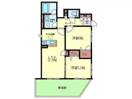 トキワウィン(2LDK/1階)の間取り写真