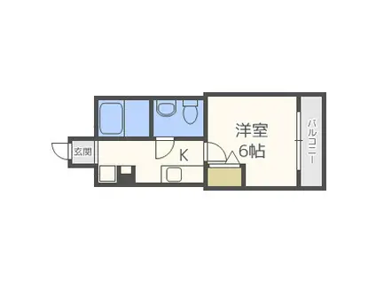 SERENITE北浜(1K/4階)の間取り写真