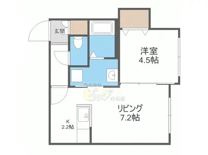 ウェリナ南郷10(1LDK/4階)の間取り写真