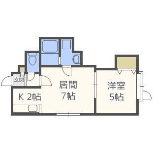 ラフィシア(1LDK/2階)の間取り写真