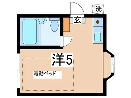 Nハイツ(ワンルーム/1階)の間取り写真