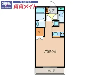 コッジィーコートFUKATA(ワンルーム/2階)の間取り写真