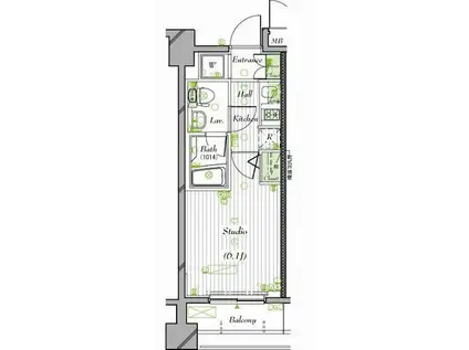 ガーラ・ステーション菊川(1K/7階)の間取り写真