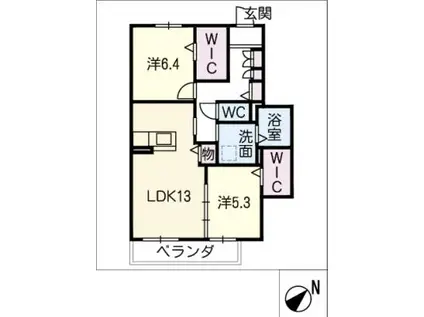 SUR DE COLLINE(2LDK/3階)の間取り写真