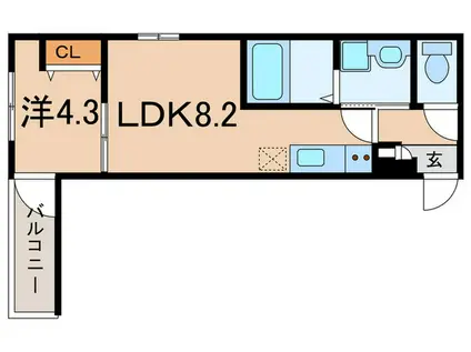 ALEGRIA長田蓮宮通(1LDK/1階)の間取り写真