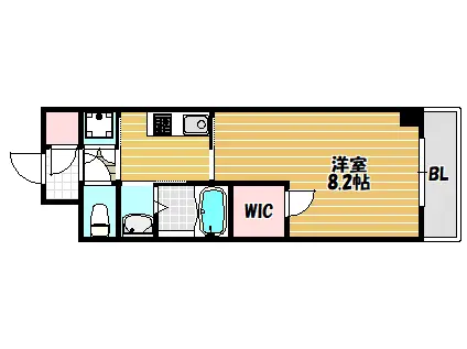 LUCE(1K/3階)の間取り写真