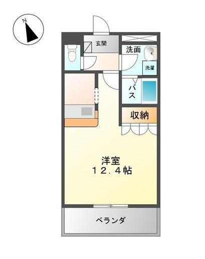 グレイスパレス(1K/1階)の間取り写真