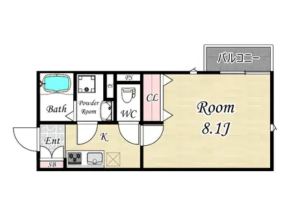 BELLISSIMO SONEW IV(1K/3階)の間取り写真