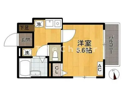 ルピナス神楽坂(1K/2階)の間取り写真