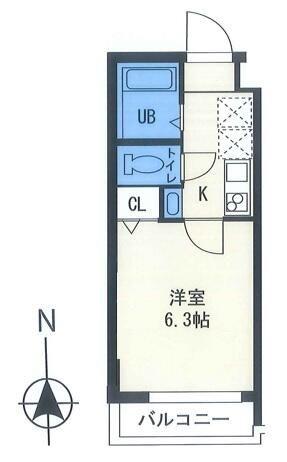 Mリアン(1K/3階)の間取り写真