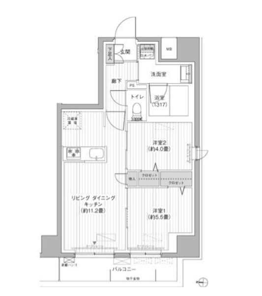 YS本所(2LDK/3階)の間取り写真