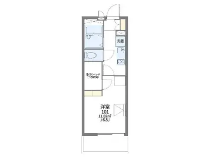 レオパレスサニーハイツ(1K/2階)の間取り写真