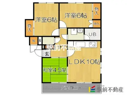 メゾンドオガタ(3LDK/1階)の間取り写真