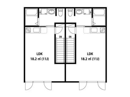 LB HANGAR(ワンルーム/2階)の間取り写真