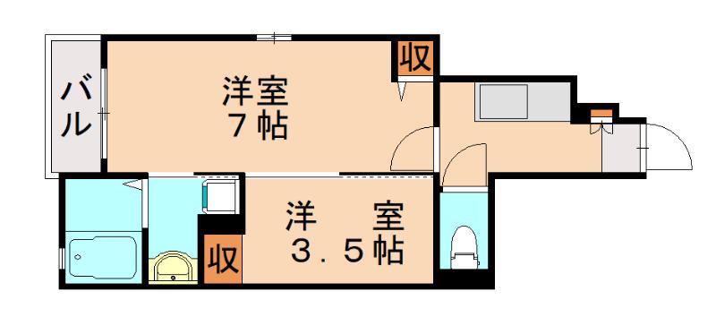 スモールウッズタウンMAKI(1SK/1階)の間取り写真